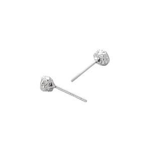Minimalist S925 sterling silver stud earrings with irregular meteorite foil texture