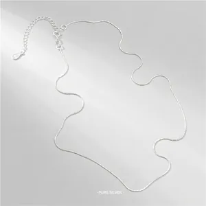 Minimalistische Halskette Aus 925 Sterling Silber Mit Feiner Box-Kette Für Damen Verstellbare Dünne Modeschmuck Halskette