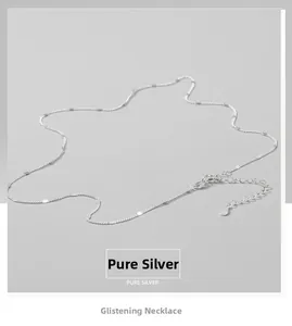 Detailed view of S925 sterling silver chain with lobster clasp and adjustable links