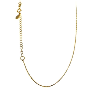 Elegant gold-plated S925 sterling silver thin link necklace with lobster clasp