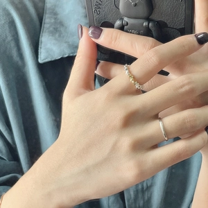 Bagues empilables en argent 925 minimalistes avec design torsadé bicolore chic
