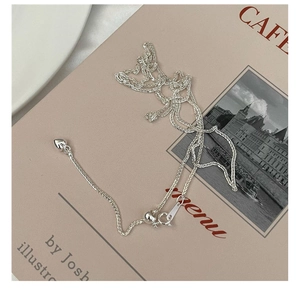 925 Sterling Silver Heart Pendant Necklace For Women Adjustable Slider Clasp Chopin Chain Minimalist Dainty Choker Retro Jewelry