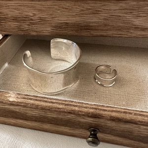 Brazalete Ancho Irregular de Plata de Ley 925 para Mujer Minimalista Pulido Espejo Puño Abierto Ajustable Joyería de Moda Regalo