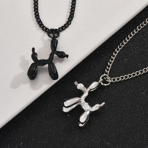 Collier Pendentif Chien Ballon en Alliage pour Hommes Femmes Style Hip Hop Électroplaqué Animal Dessin Animé Bijoux Fantaisie