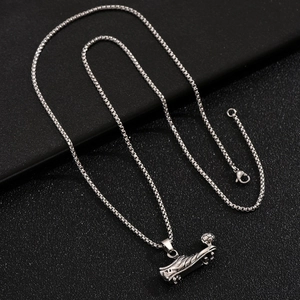 Hip hop soccer shoe pendant necklace in silver stainless steel for men and women