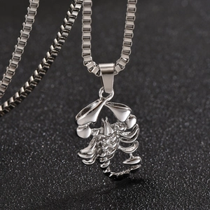 Hip Hop Skorpion Anhänger Halskette Für Herren Damen Unisex Persönlichkeit Punk Tier Schmuck Legierung Box-Kette Geschenk