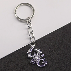Vintage Hip Hop Scorpion Pendant Keychain Zinc Alloy Metal Key Ring Cool Punk Bag Charm Accessory For Men Women