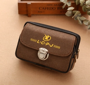 PU Leather Men Waist Bag Outdoor Sports Casual Waterproof Wear Resistant Vintage Magnetic Buckle Mobile Phone Pouch Pack