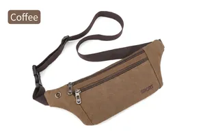 Sac Banane de Sport en Toile pour Hommes Femmes Plein Air Décontracté Course Sac Ceinture Avec Trou Écouteurs Imprimé Lettre Sacoche Bandoulière