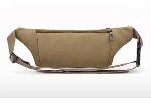 Sac banane tactique en toile avec sangle réglable et boucle pour la course et l'extérieur