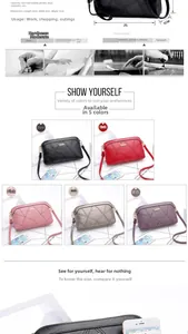 Detailed view of women's quilted shell bag with dimensions 25x15x5cm and zip closure