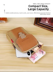 Tactical Oxford fabric waist bag showing multi-functional storage for phone and accessories