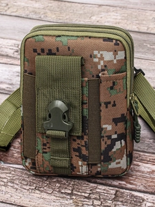 Men Tactical Waist Bag PU Leather Phone Pouch Outdoor Belt Bag For Construction Site Multi-functional Crossbody Pouch For Men