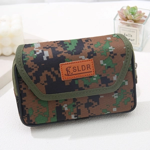 7-inch tactical digital camouflage canvas belt pouch for outdoor sports and work