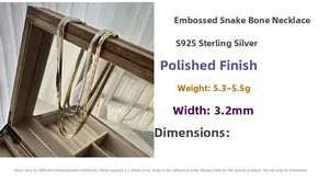 Macro detail of S925 sterling silver textured herringbone necklace with 3.2mm width