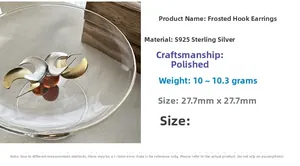 Detailed macro view of S925 sterling silver matte hook earrings in gold and silver finish