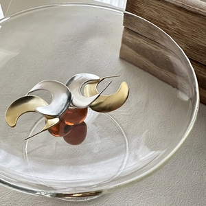 Minimalist S925 sterling silver matte C-shaped hoop earrings in gold and silver finish
