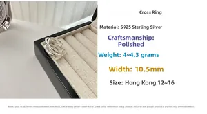 Detailed specs of S925 sterling silver multilayer ring with 10.5mm width and polished finish