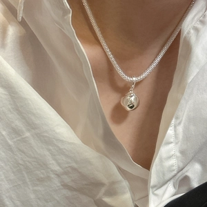 925 Sterlingsilber Hohlkugel Anhänger Halskette Für Damen Koreanisch Minimalistisch Popcorn-Kette Einstellbare Choker Mode Schmuck