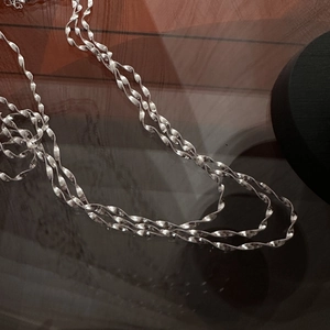 S925 Sterling Silver Water Wave Necklace For Women Minimalist Korean Niche Design Shimmering Clavicle Chain Jewelry Gift