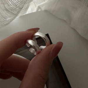 S925 Argento Sterling Opaco Geometrico Sfaccettato Earcuffs Minimalista Stile Coreano Design Industriale Clip per Orecchie Non Forate Gioielli Moda Donna