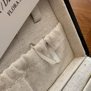 Minimalist S925 sterling silver brushed leaf drop earrings in a premium jewelry box