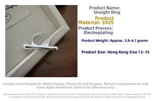 Detailed view of S925 sterling silver horizontal bar ring with smooth electroplated finish