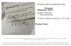 Detailed macro view of S925 sterling silver bow earrings with twisted rope texture