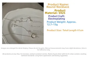 Makroaufnahme einer S925 Sterlingsilber-Halskette mit rundem Anhänger und Gravurdetails