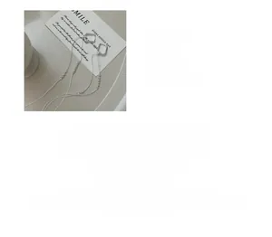 Detail view of S925 sterling silver long tassel earrings with 16cm bead chains