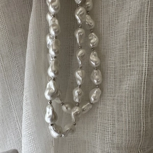 Baroque Irregular Artificial Pearl Necklace S925 Sterling Silver Choker With OT Buckle French Retro Minimalist Jewelry For Women
