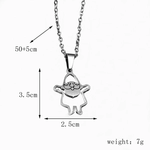 Croquis technique montrant les dimensions et le poids du collier gnome du Père Noël