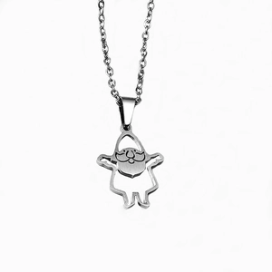 Collier hip hop avec pendentif Père Noël creux en argent et chaîne fine pour hommes et femmes