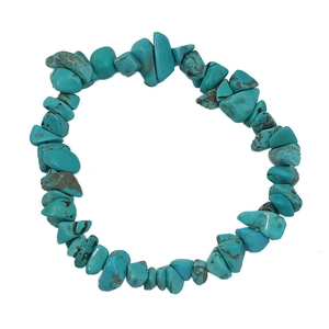 Ethnic handmade turquoise and tiger eye irregular stone bead bracelet for women