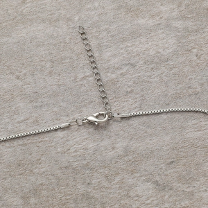 Dettaglio della collana a catena veneziana argento con chiusura a moschettone e prolungamento