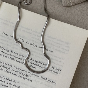 S925 Sterling Silver Flat Snake Chain Necklace Minimalist Blade Bone Chain For Women Korean Style Fashion Jewelry Gift