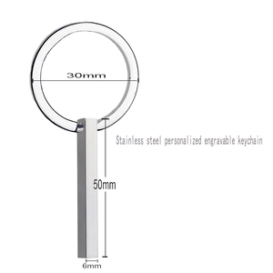 Specifiche dimensionali del portachiavi a barra in acciaio inox personalizzabile