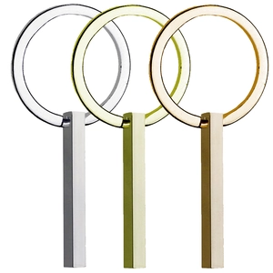 Portachiavi in Acciaio Inossidabile Lucido Pendente Geometrico a Rettangolo Minimalista Portachiavi per Uomo Donna Accessori per Borse