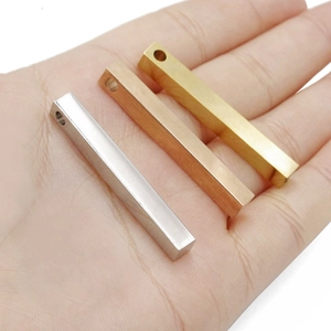Pendenti a barra in acciaio inossidabile in tre colori argento, oro e oro rosa