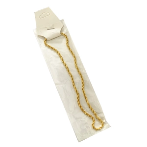 Classic gold plated twisted rope chain necklace for men featuring high polished finish