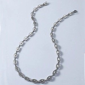 Collier et Bracelet Hip Hop Mailles Grain de Café Nez de Porc Bijoux pour Hommes Femmes Alliage Électroplaqué Géométrique Tendance