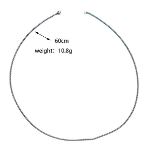 Detailed 8mm rainbow titanium steel chain, 60cm length and 10.8g weight specifications