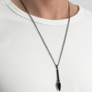 Collar de Colgante Kunai de Aleación para Hombre Moda Punk Anime Ninja Punta de Lanza Collar de Joyería Regalo para Hombre
