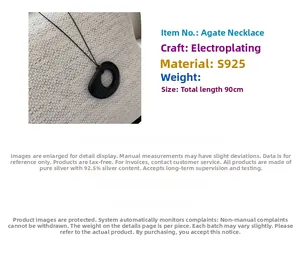 Macro detail of obsidian necklace with S925 silver clasp and 90cm minimalist long cord