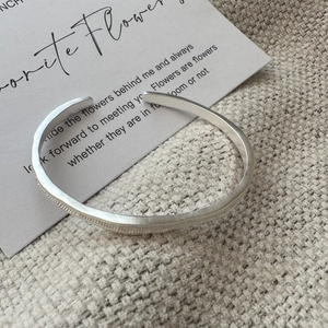 S925 Sterling Silver Irregular Hammered Texture Cuff Bracelet For Women Vintage Minimalist Matte Finish Open Bangle Jewelry Gift