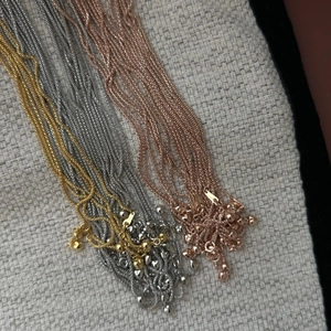 925 Sterling Silver Korean Style Minimalist Adjustable Popcorn Chain Necklace For Women Vintage Electroplated Clavicle Chain Jewelry