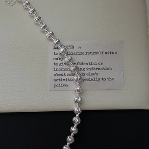 Bracelet minimaliste en argent sterling S925 avec perles scintillantes et fermoir mousqueton