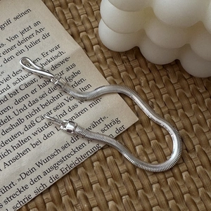 Bracelet chaîne serpent en argent sterling S925 minimaliste avec fermoir vintage