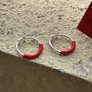 S925 Sterling Silver Red String Weaving Adjustable Ring For Women National Trend Lucky Push Pull Finger Ring Jewelry Gift