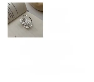 Detail of S925 sterling silver multilayer ring showing size 14-16 and weight specifications